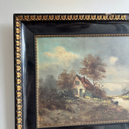 Timeless Landscape Oil Painting "Thatched Cottage" Classic Dutch Artwork Holland Art Shop