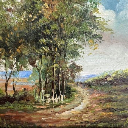 Classic Landscape Oil Painting "Gilded Frame" Expressive Small Art Holland Art Shop