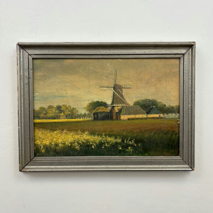 Original Landscape Oil Painting "Thatched Windmill" Timeless Dutch  Art Holland Art Shop