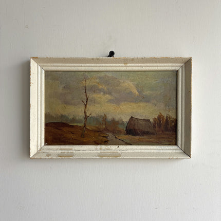 Expressive Landscape Oil Painting "Hanging Frame" Vintage Small Artwork Holland Art Shop
