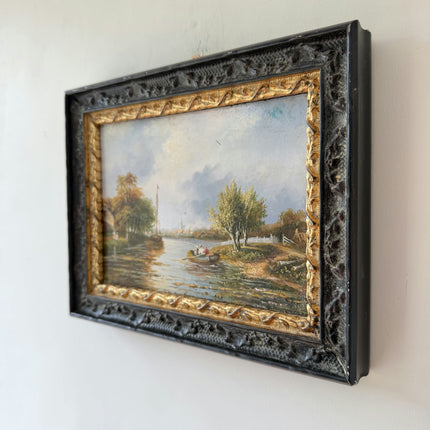 Timeless Landscape Oil Painting "Framed Painting" Authentic Small Art Holland Art Shop