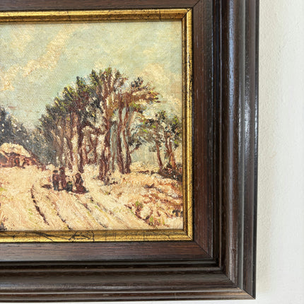 Wonderful Oil Painting Landscape "Tree Line" Original Small Artwork Holland Art Shop