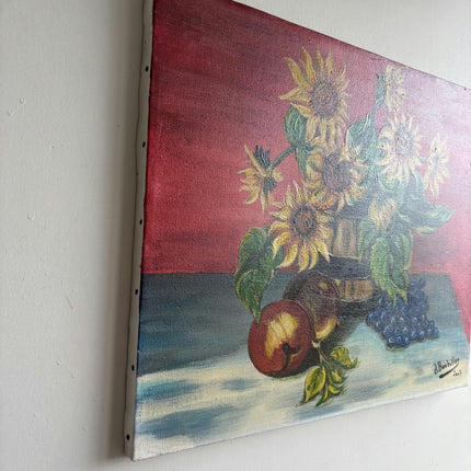 Handcrafted Floral Still Life Oil Painting "Sunflower Bouquet" Traditional Art Holland Art Shop