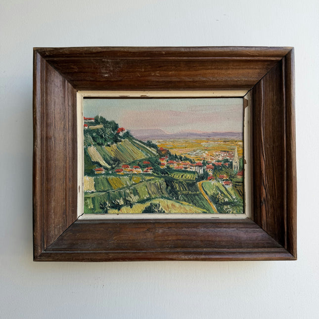 Traditional Landscape Oil Painting "Wood Frame" Detailed Small Artwork Holland Art Shop