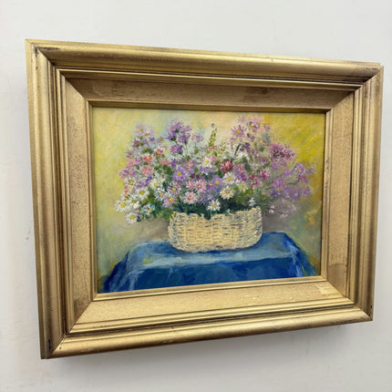 Expressive Still Life Oil Painting "Wicker Basket" Elegant Art Holland Art Shop
