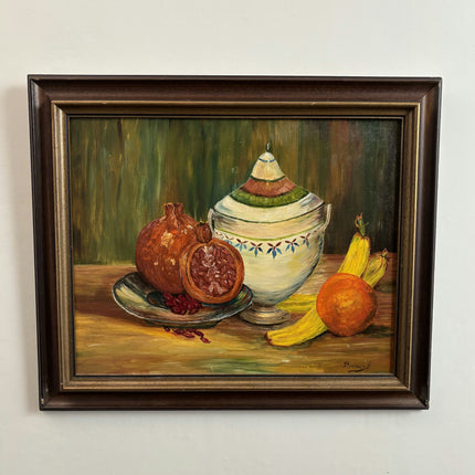 Original Still Life Oil Painting "Decorated Jar" Authentic Artwork Holland Art Shop