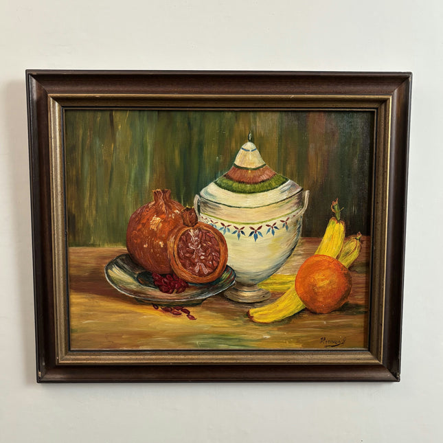 Original Still Life Oil Painting "Decorated Jar" Authentic Artwork Holland Art Shop