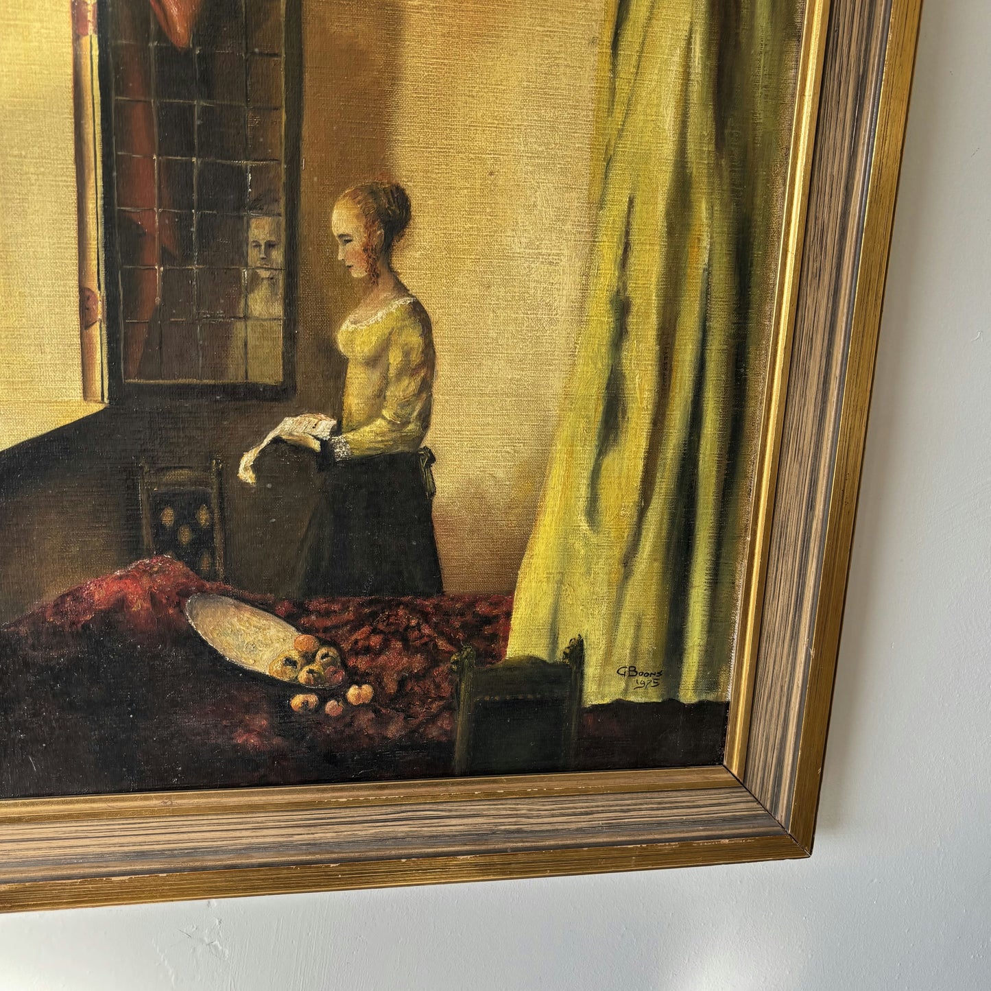 Traditional Oil Painting "Window Reflection" Fine Medium Art