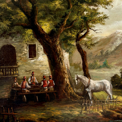 Intriguing Oil Painting Animals "White Horse" Striking Large Art Holland Art Shop
