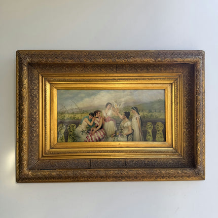 19th Century Antique Figurative Oil Painting "Gilded Frame" Art Holland Art Shop