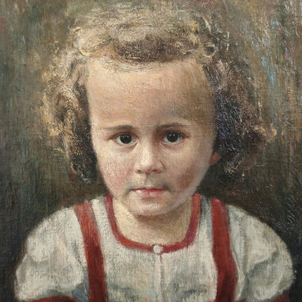 Rustic Interior Oil Painting "Pensive Child" Expressive Artwork Holland Art Shop
