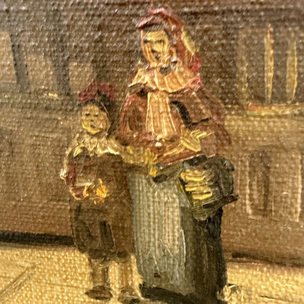 Authentic Church Interior Oil Painting "Mother Child" Traditional Small Art Holland Art Shop