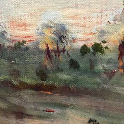Expressive Landscape Oil Painting "Rowing Boat" Authentic Small Art Holland Art Shop