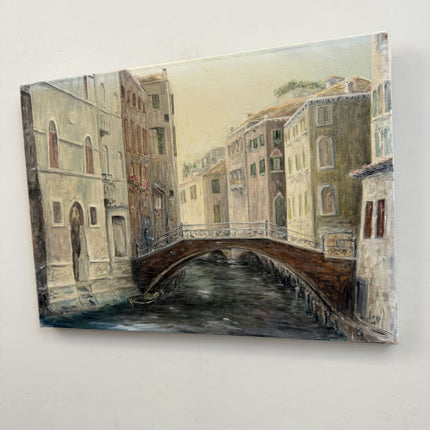 Original Cityscape Oil Painting "Canvas Backing" Elegant Art Holland Art Shop