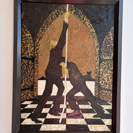 Detailed Figurative Oil Painting "Walking Figure" Expressive Large Art Holland Art Shop