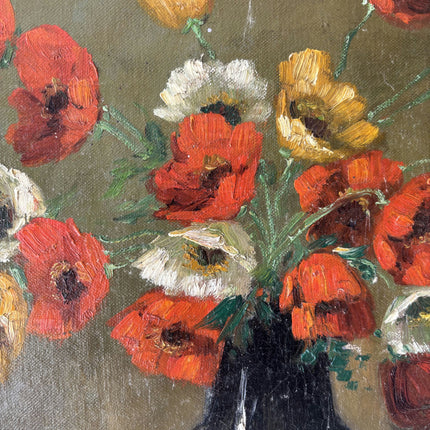 Classic Floral Still Life Oil Painting "Red Poppies" Detailed Art Holland Art Shop