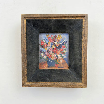 Expressive Floral Still Life Oil Painting "Flower Vase" Elegant Small Art Holland Art Shop