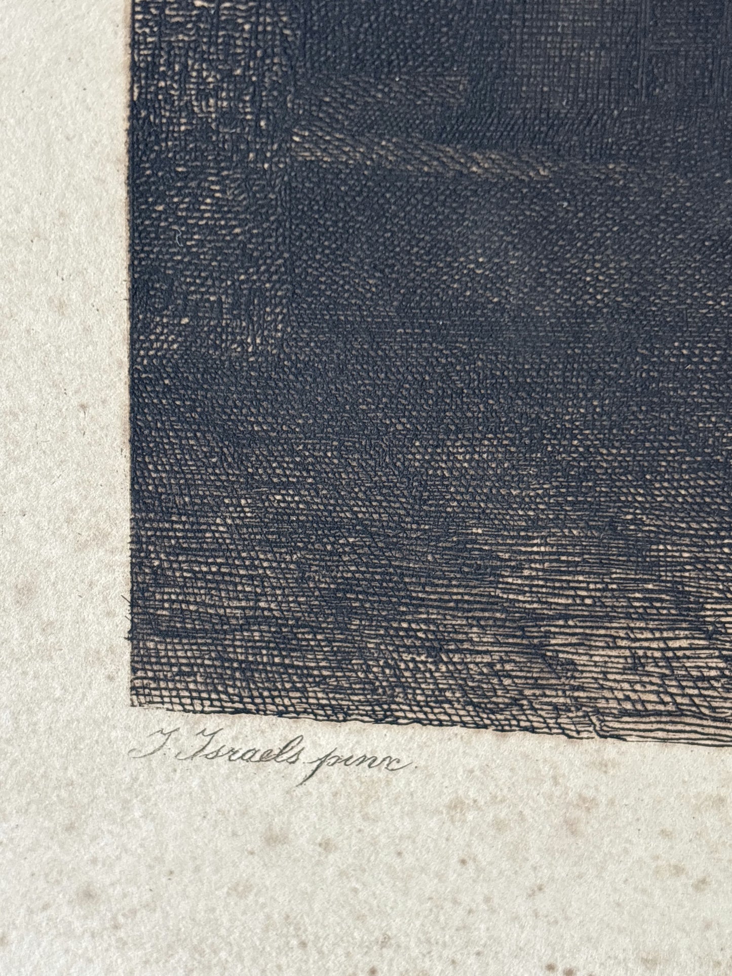 Vintage Interior Etching "Weeping Widow" Traditional Small Artwork