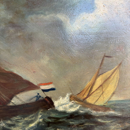 Refined Seascape Oil Painting "Scratched Metal" Classic Art Holland Art Shop