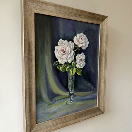 Original Interior Oil Painting "Glass Vase" Expressive Small Art Holland Art Shop