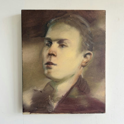 Timeless Portrait Oil Painting "Young Man" Refined Small Art Holland Art Shop