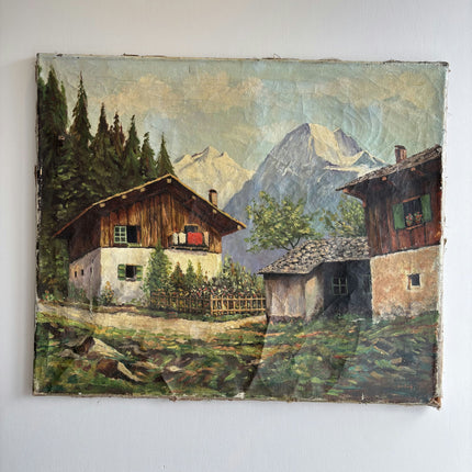 Timeless Landscape Oil Painting "Wooden Chalet" Classic Artwork Holland Art Shop