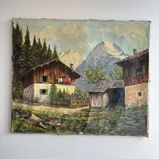 Timeless Landscape Oil Painting "Wooden Chalet" Classic Artwork Holland Art Shop
