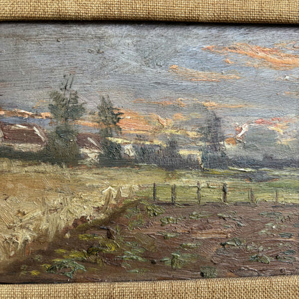 Detailed Landscape Oil Painting "Framed Painting" Authentic Small Art Holland Art Shop