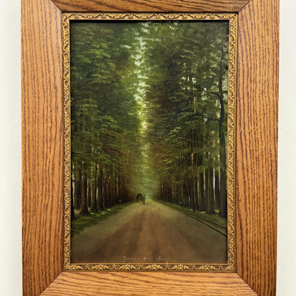 Expressive Landscape Oil Painting "Tree Avenue" Elegant Artwork Holland Art Shop