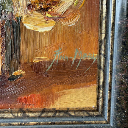 Rustic Flowery Still Life Oil Painting "Flower Vase" Refined Small Art Holland Art Shop