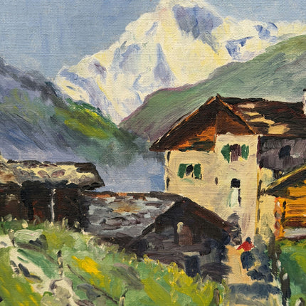 Original Landscape Oil Painting "Mountain Village" Traditional Art Holland Art Shop