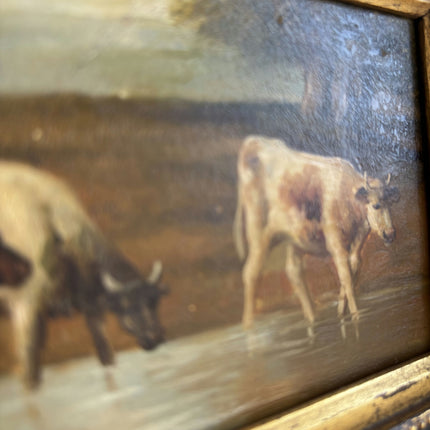 Handcrafted Animals Oil Painting "Gilded Frame" Traditional Small Artwork Holland Art Shop