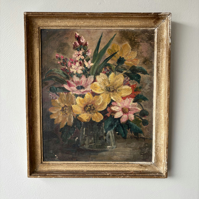 Fine Oil Painting Still Life "Fleur" Authentic Small Artwork Holland Art Shop