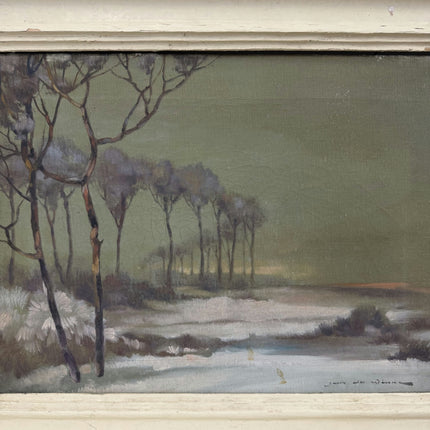 Classic Winter Landscape Oil Painting "Gum Trees" Elegant Art Holland Art Shop