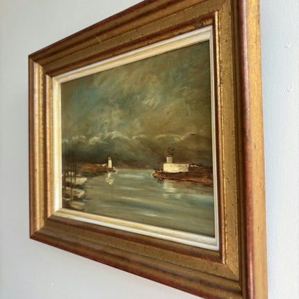 Timeless Seascape Oil Painting "Framed Painting" Rustic Small Art Holland Art Shop