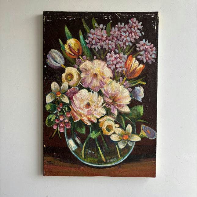 Authentic Floral Still Life Oil Painting "Flower Bouquet" Handcrafted Art Holland Art Shop