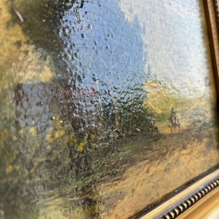 Detailed Landscape Oil Painting "Gilded Frame" Elegant Small Artwork Holland Art Shop