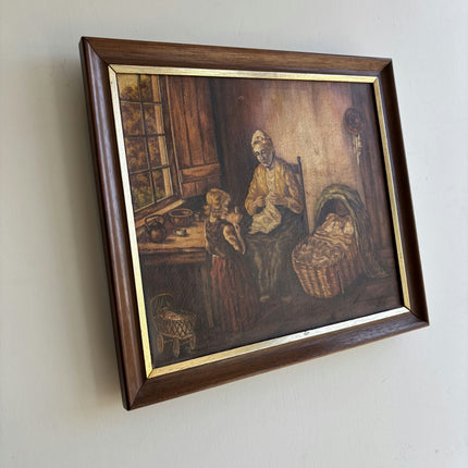 Expressive Figurative Oil Painting "Seated Woman" Authentic Small Artwork Holland Art Shop