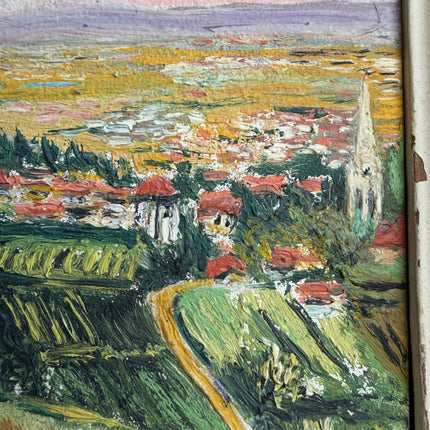 Traditional Landscape Oil Painting "Wood Frame" Detailed Small Artwork Holland Art Shop