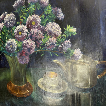 Classic Floral Still Life Oil Painting "Aster Bouquet" Timeless Artwork Holland Art Shop