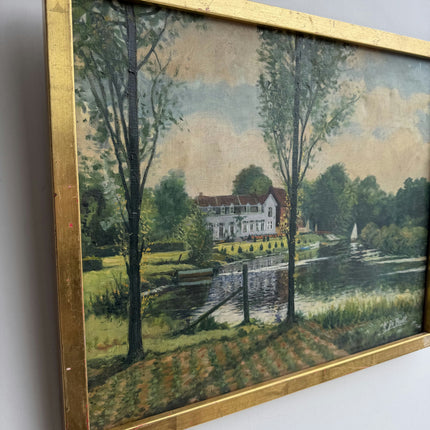 Timeless Scenery Oil Painting "White House" Vintage Artwork Holland Art Shop