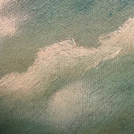 Elegant Landscape Oil Painting "Sandstone Castle" Handcrafted Artwork Holland Art Shop