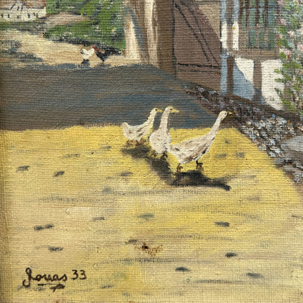 1933 Scenery Oil Painting "Thatched Cottage" Art Holland Art Shop