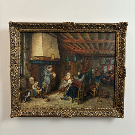 Elegant Figurative Oil Painting "Tavern Table" Timeless Art Holland Art Shop