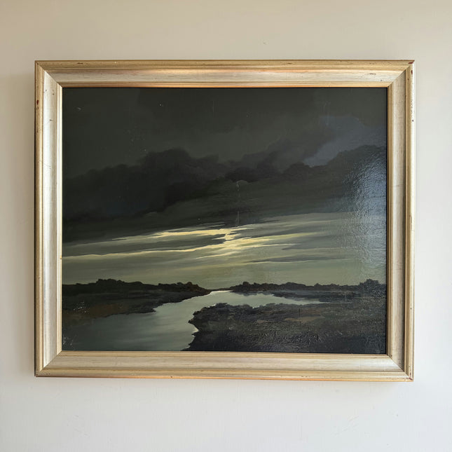 Traditional Landscape Oil Painting "Seaside Painting" Vintage Artwork Holland Art Shop
