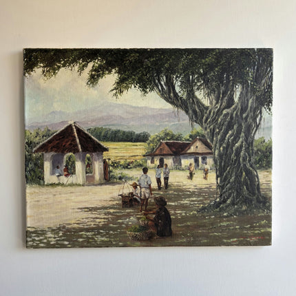 Detailed Landscape Oil Painting "Ancient Tree" Handcrafted Artwork Holland Art Shop