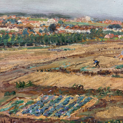 Detailed Landscape Oil Painting "Wheat Field" Handcrafted Artwork Holland Art Shop