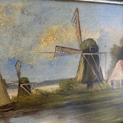 Timeless Scenery Oil Painting "Sailing Boat" Vintage Small Artwork Holland Art Shop