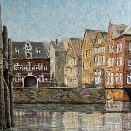 Elegant Cityscape Oil Painting "Stone Gate" Handcrafted Large Artwork Holland Art Shop