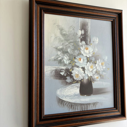 Elegant Floral Still Life Oil Painting "Flower Vase" Handcrafted Art Holland Art Shop